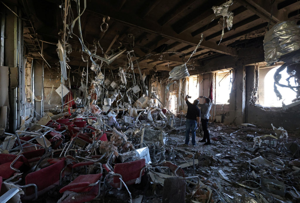 Aftermath of drone attack in Crimea
