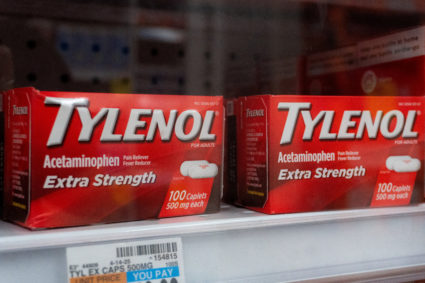 FILE PHOTO: Tylenol for sale at a pharmacy in New York City