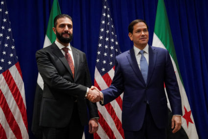 U.S. Secretary of State Marco Rubio and Syrian President Ahmed al-Sharaa meet in New York