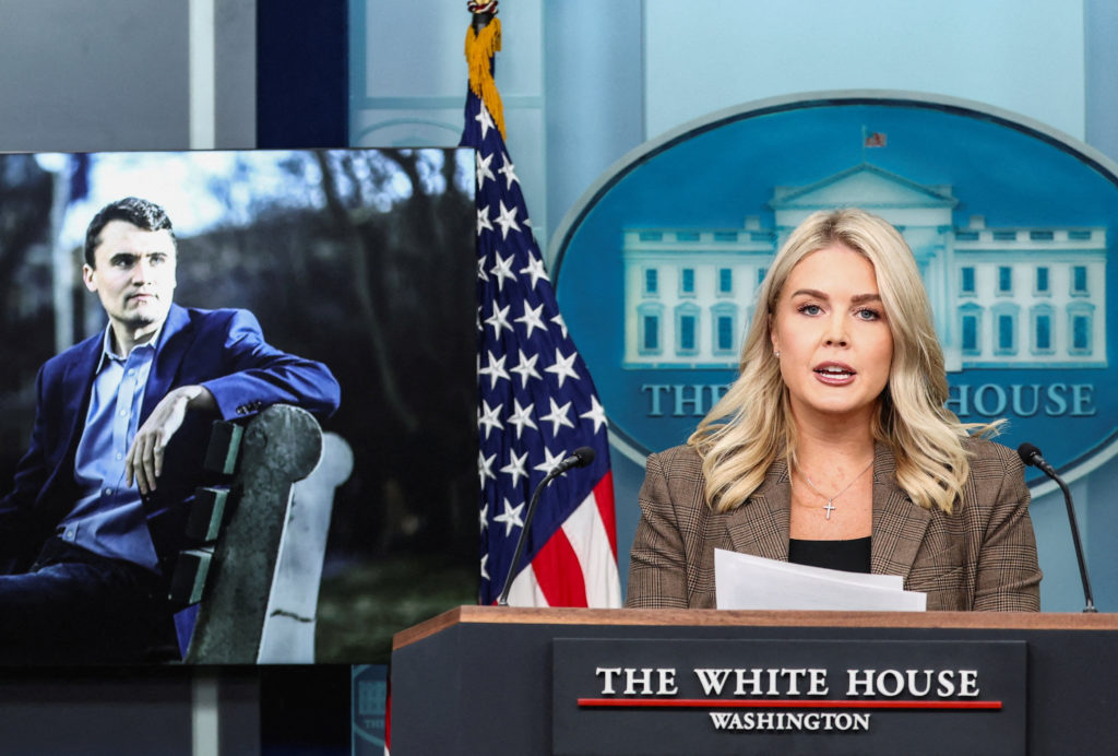 WATCH: Trump ‘authentically himself’ for saying he hates opponents at Kirk funeral, White House says