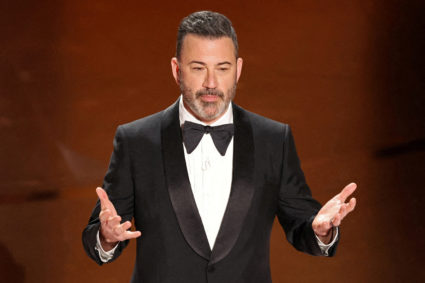 FILE PHOTO: Jimmy Kimmel delivers his opening monologue at the 96th Academy Awards in Hollywood
