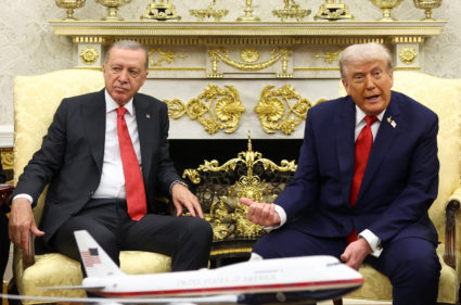 WATCH: Trump meets with Turkey's Erdogan as White House considers lifting ban on F-35 sales