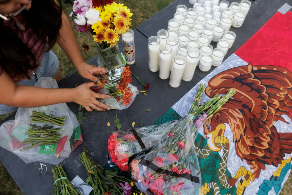 Vigil following shooting at Dallas ICE field office