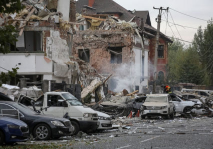 Russian drone and missile attack on Ukraine kills 4 and wounds at least 10 in Kyiv