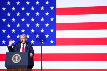 WATCH: Trump touts his efforts to fight 'a war from within' in cities across the U.S.