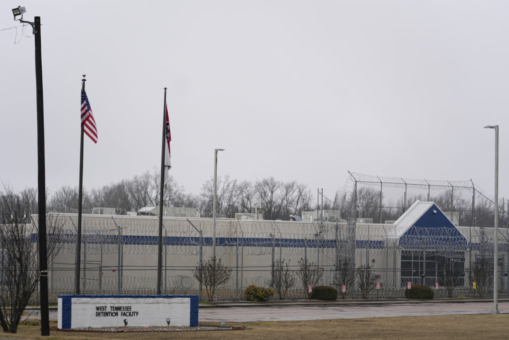 The CoreCivic West Tennessee Detention Facility is seen Jan. 24, 2024, in Mason, Tenn.