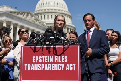 Members of U.S. Congress and Epstein victims hold press conference in Washington