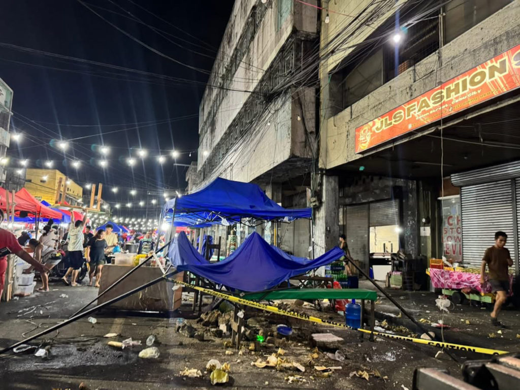 Aftermath of magnitude 6.9 earthquake in Cebu, Philippines