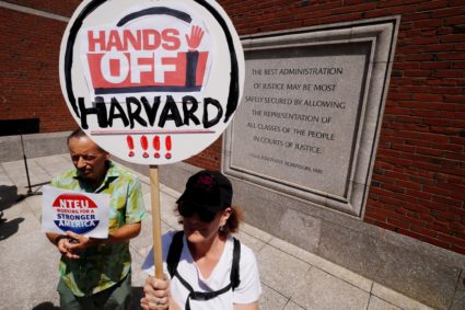Hearing in case brought by Harvard University in Boston