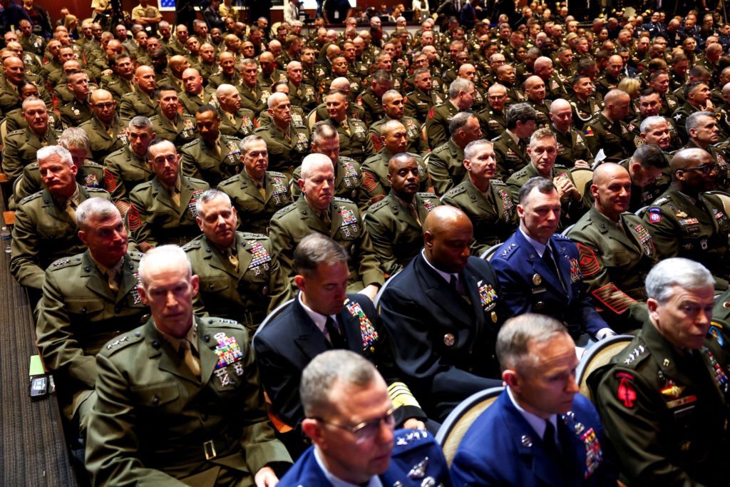 At gathering of military leaders, Trump hints at deployment in U.S. cities