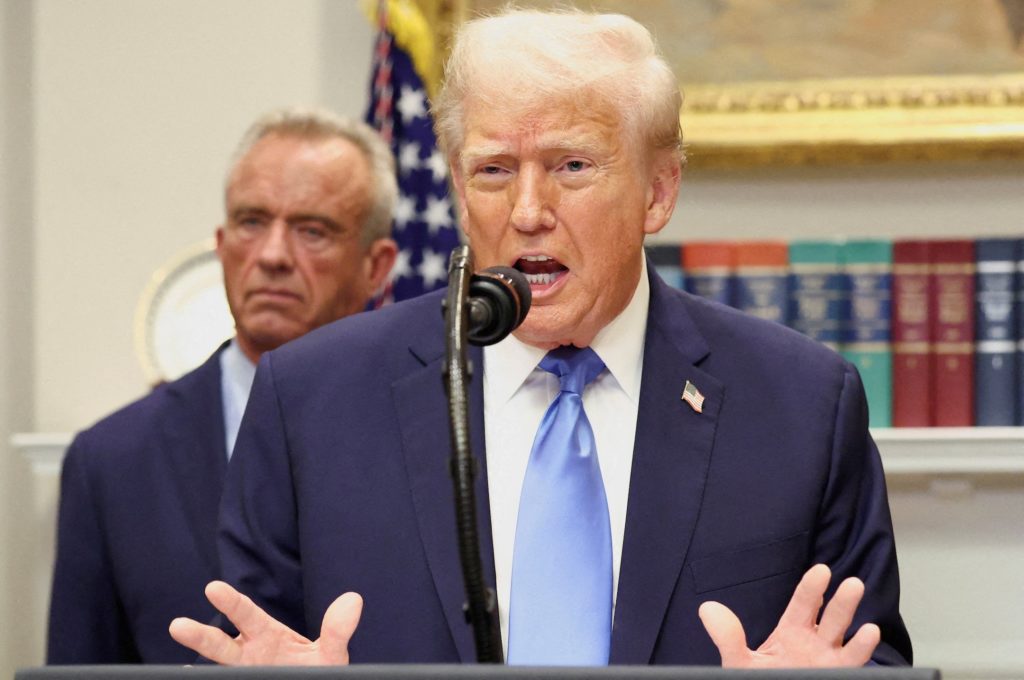 FILE PHOTO: U.S. President Donald Trump makes an announcement at the White House, in Washington, D.C.