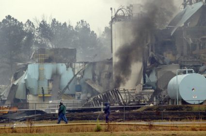 REMAINS OF WEST PHARMACEUTICAL PLANT IN KINSTON.