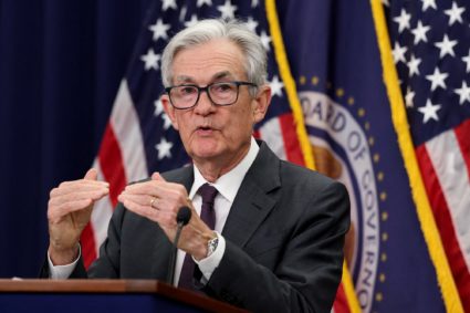 U.S. Federal Reserve Chair Jerome Powell holds a press conference, in Washington