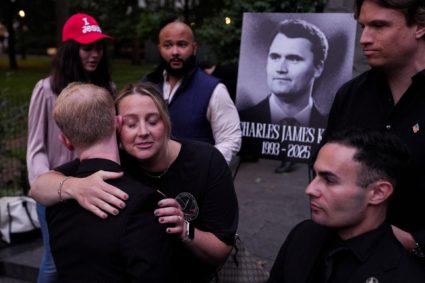 Vigil for Charlie Kirk in New York
