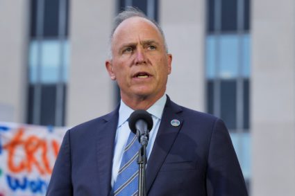 D.C. Attorney General Brian Schwalb, and DC Mayor Muriel Bowser give a statement to the press, following a conclusion of a...