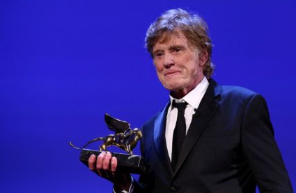 FILE PHOTO: Actor Redford receives a Golden Lion award for lifetime achievement at the 74th Venice Film Festival in Venice