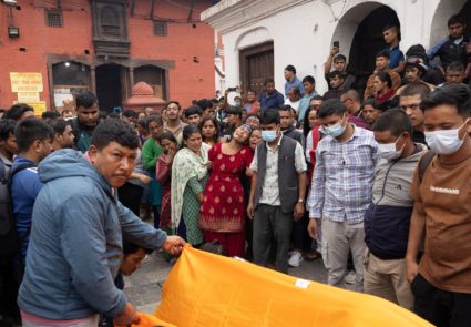 Aftermath of anti-graft protests, in Kathmandu