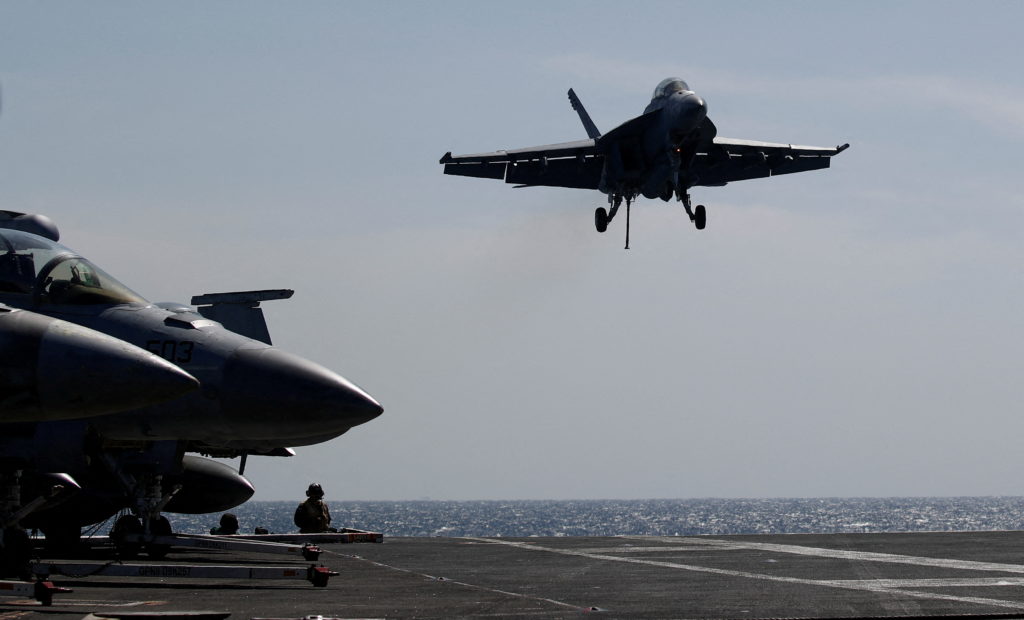 USS Aircaft Carrier Nimitz, off the coast of Busan
