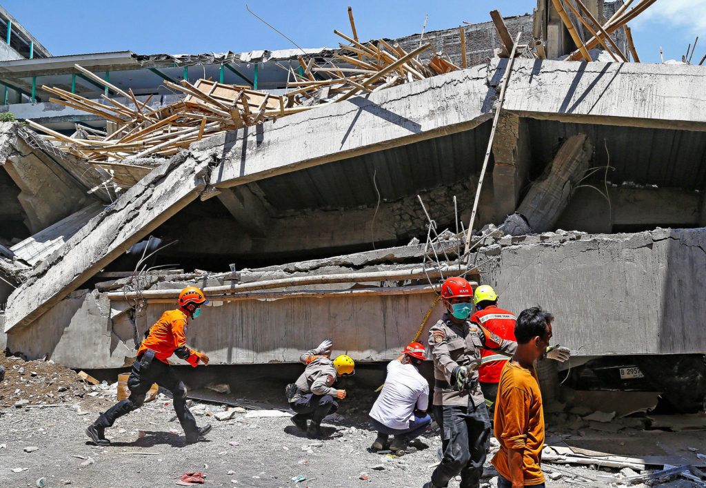 Aftermath of hall collapsing at the Al-Khoziny Islamic boarding school in Sidoarjo