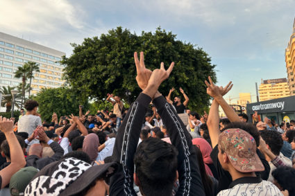 Youth-led anti-government protests, in Casablanca
