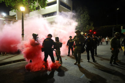 Protest outside ICE headquarters in south Portland