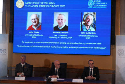 The Nobel Prize in physics is announced in Stockholm