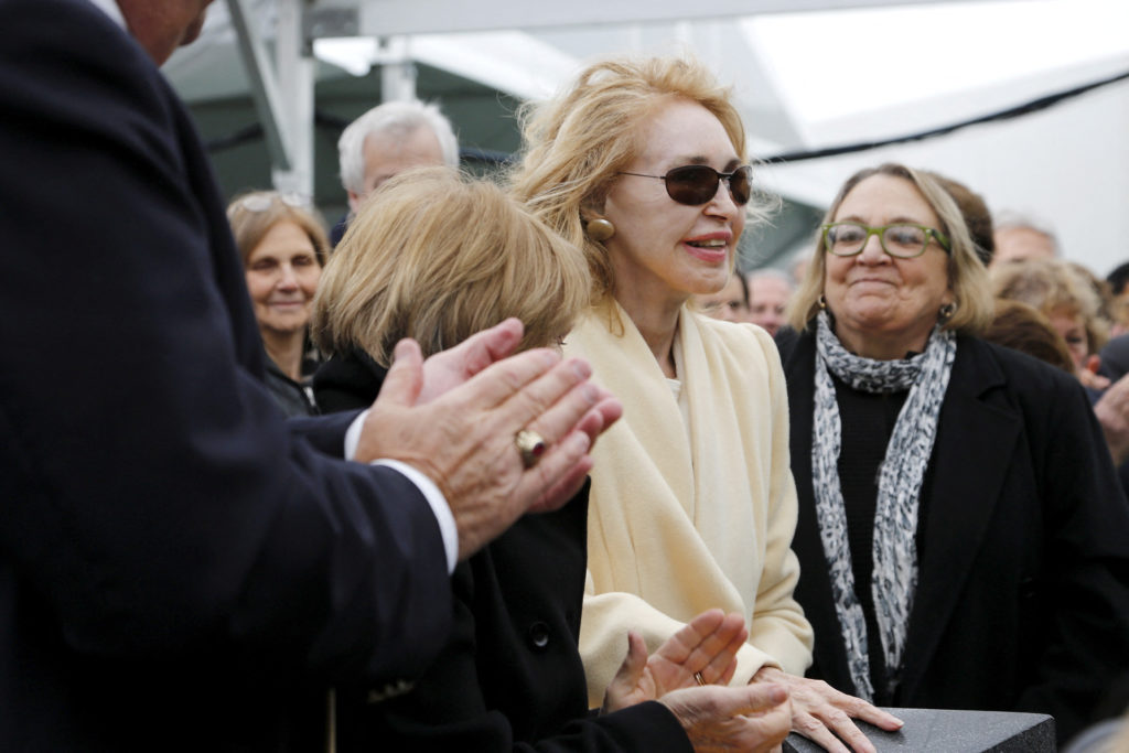 FILE PHOTO: Joan Kennedy gets a standing ovation as she is recognized at the dedication ceremony for the Edward M. Kennedy...