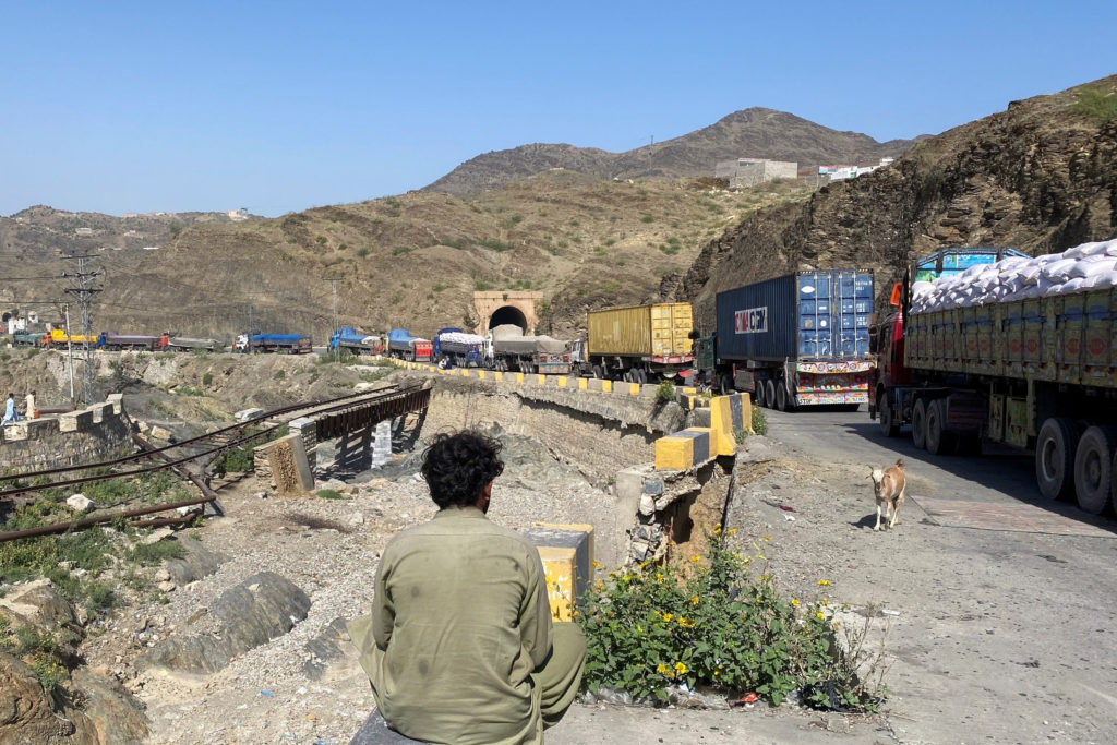 Pakistan closes border with Afghanistan following exchanges of fire, in Torkham