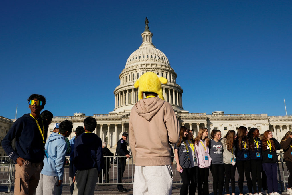 People visit the U.S. Capitol weeks into the continuing U.S. government shutdown in Washington