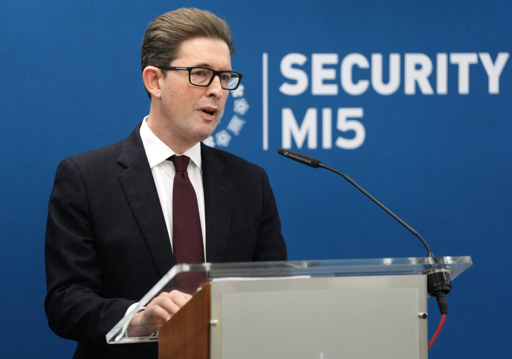 Director General of MI5 Ken McCallum delivers the annual Director General's Speech, in London