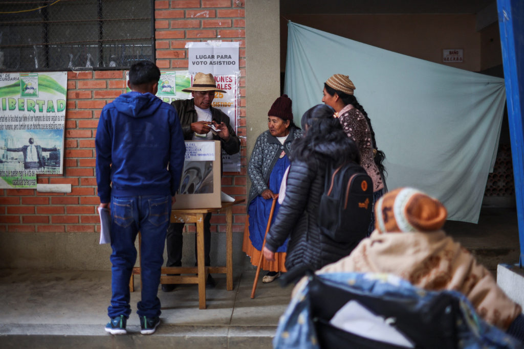 Bolivian presidential runoff election, in La Paz