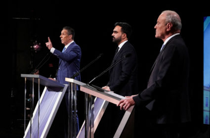 Second New York City mayoral debate at LaGuardia Performing Arts Center in New York