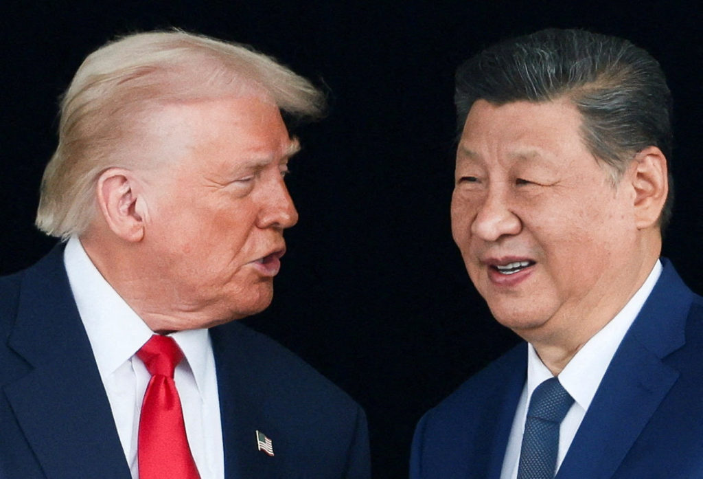 U.S. President Donald Trump meets with Chinese President Xi Jinping on the sidelines of the APEC summit, in Busan