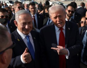 U.S. President Trump boards Air Force One en route to Sharm El-Sheikh