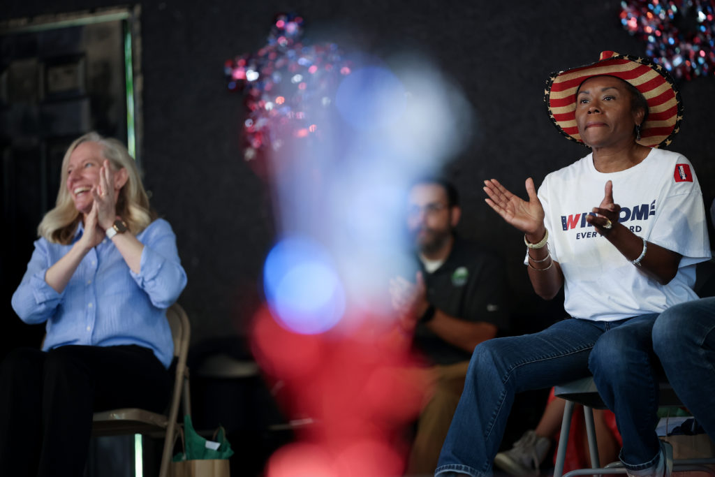 Gubernatorial Candidate Abigail Spanberger Joins Labor Day Parade In Buena Vista, Virginia