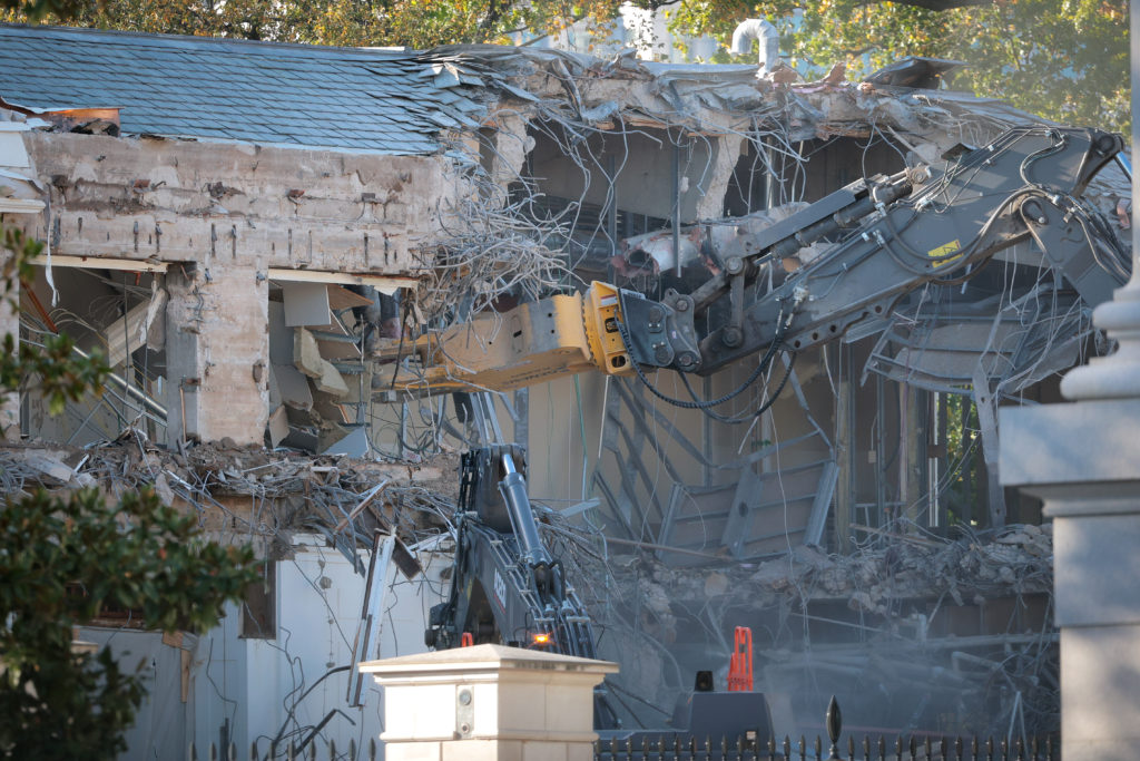 White House East Room Demolition Begins For Trump Ballroom Construction