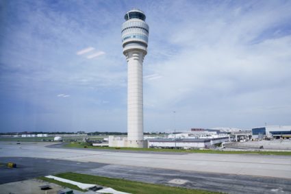 FILE PHOTO: Air traffic control tower is seen at Hartsfield-Jackson Atlanta International Airport