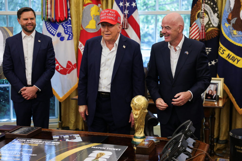 U.S. President Trump makes an announcement on 2026 FIFA World Cup, at the White House