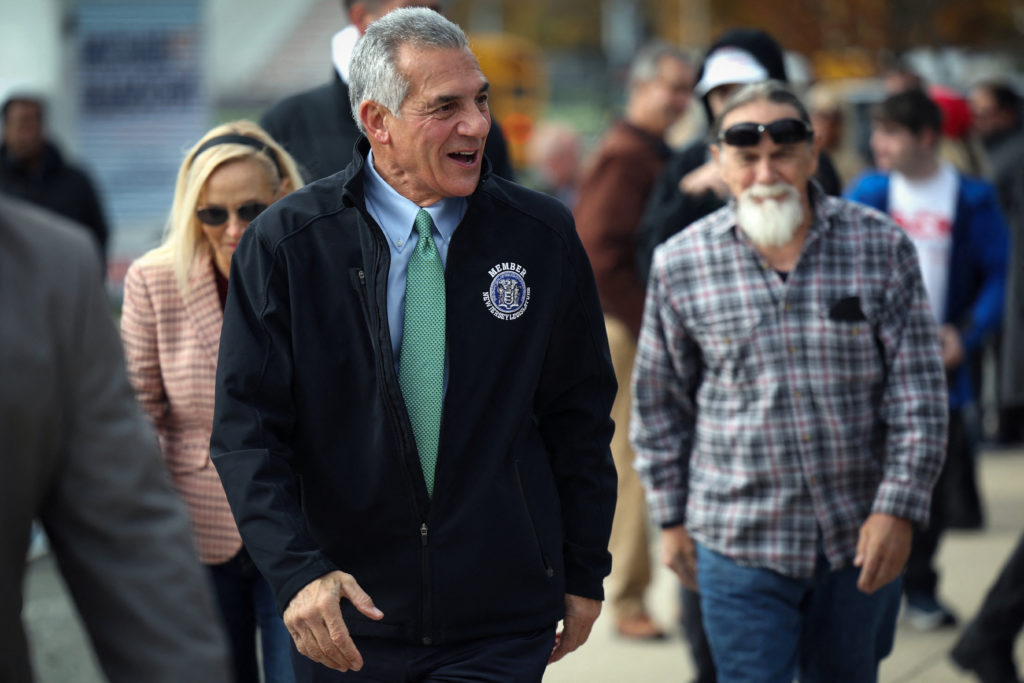 Republican candidate for New Jersey governor Jack Ciattarelli votes in Bridgewater, New Jersey