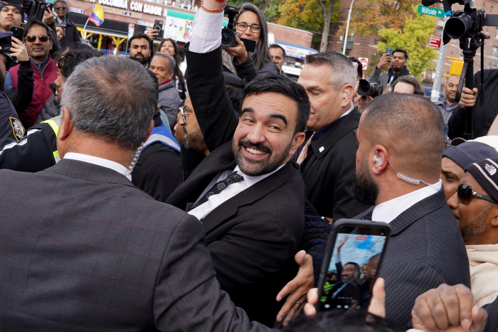 Zohran Mamdani campaigns in New York City