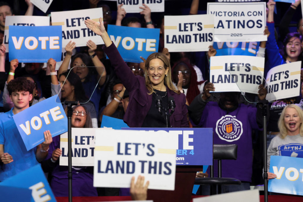 Campaign rally for Democratic candidate for New Jersey governor Mikie Sherrill, in Newark