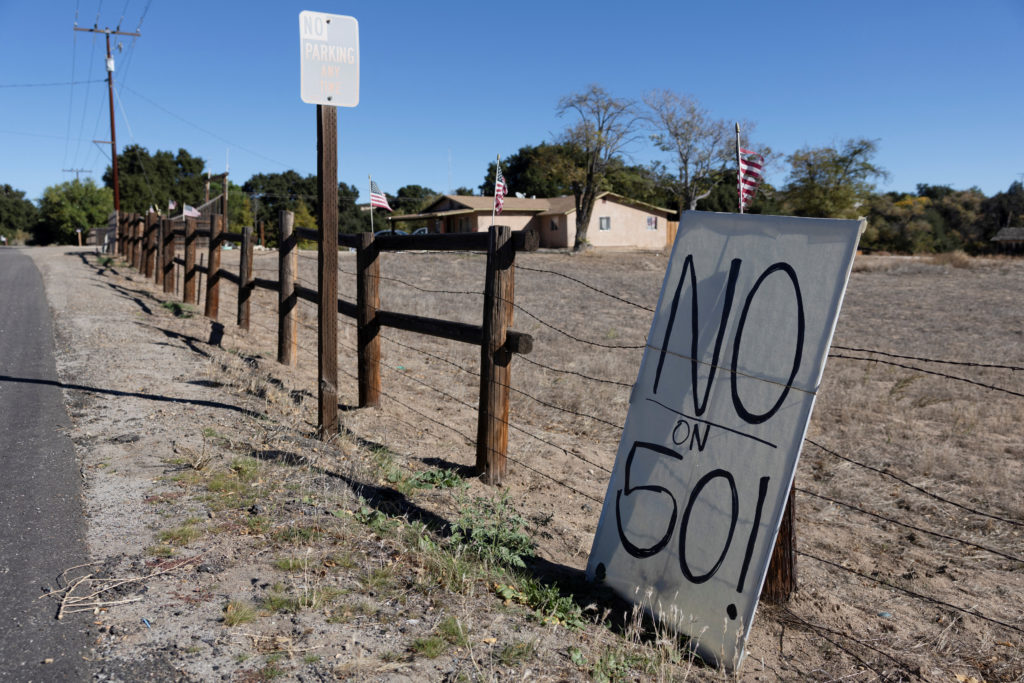 California's special election on Proposition 50, in Boulevard