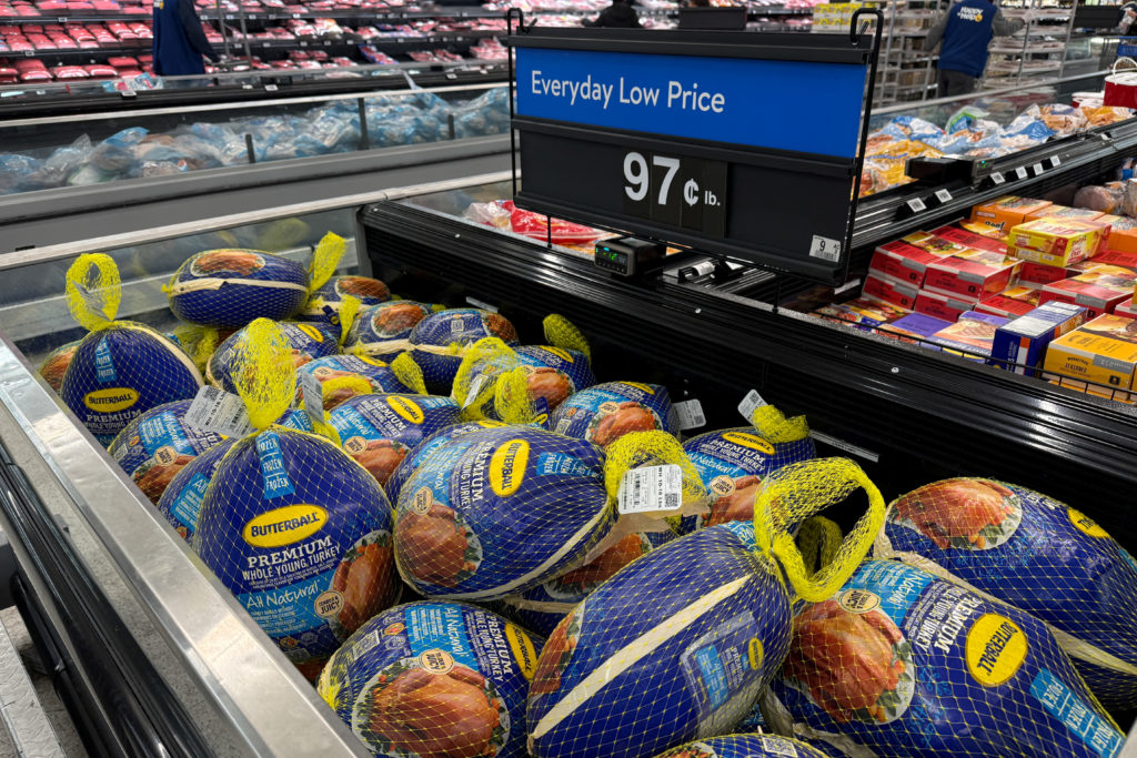 Butterball frozen turkey for sale at a Walmart store in Valley Stream, New York