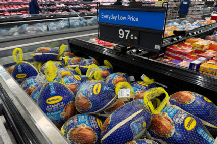 Butterball frozen turkey for sale at a Walmart store in Valley Stream, New York