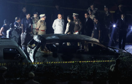 Car explodes near historic fort in India's capital, killing at least 8 people, police say