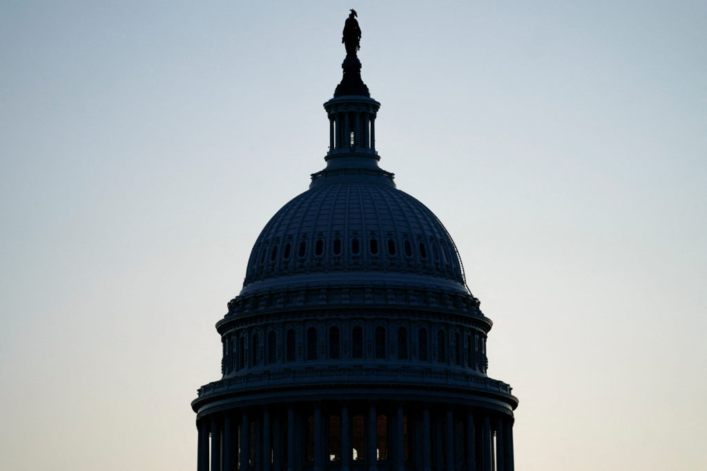 The U.S. Capitol dome following the longest U.S. government shutdown in history, on Capitol Hill, in Washington