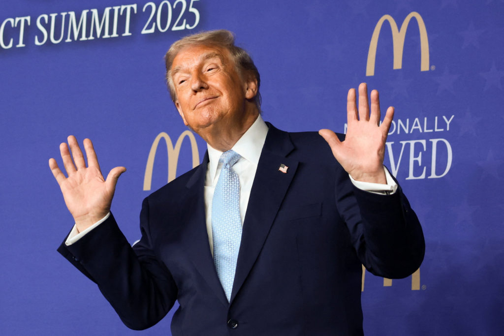 U.S. President Trump speaks at McDonald's Impact Summit
