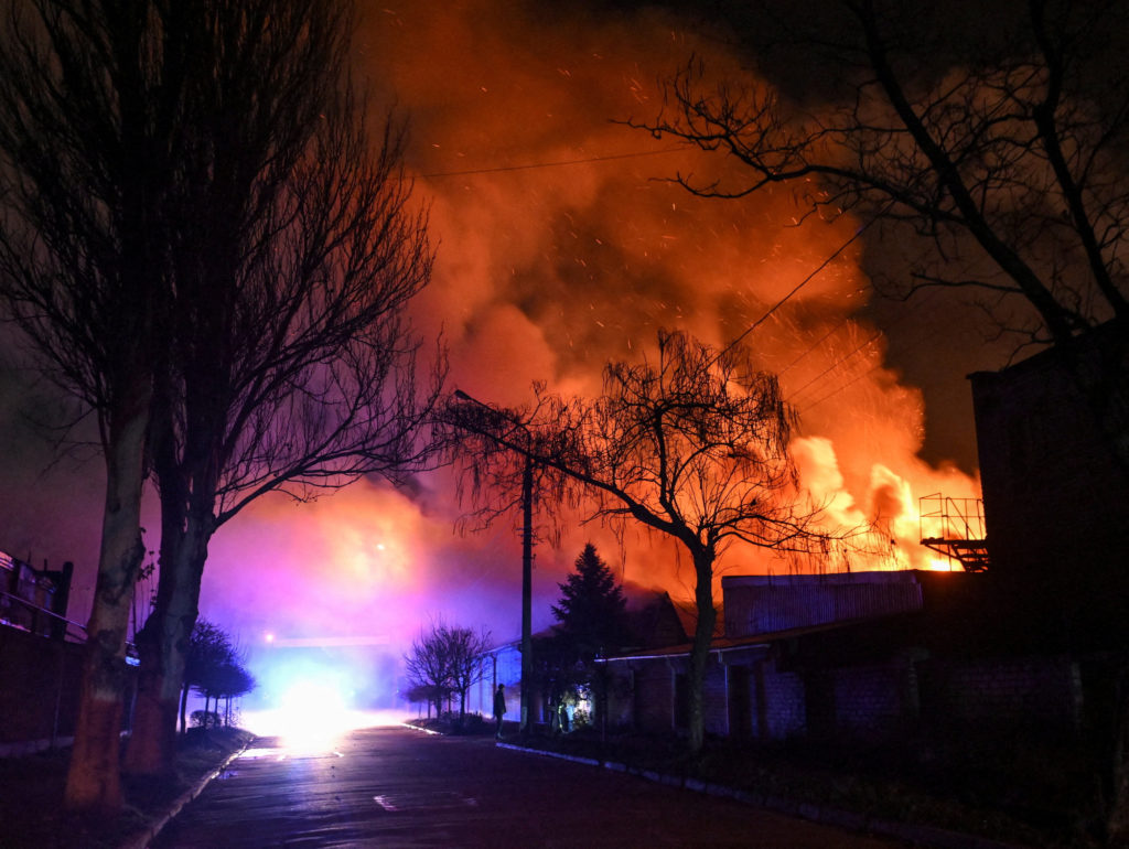 Aftermath of a Russian drone attack in Zaporizhzhia