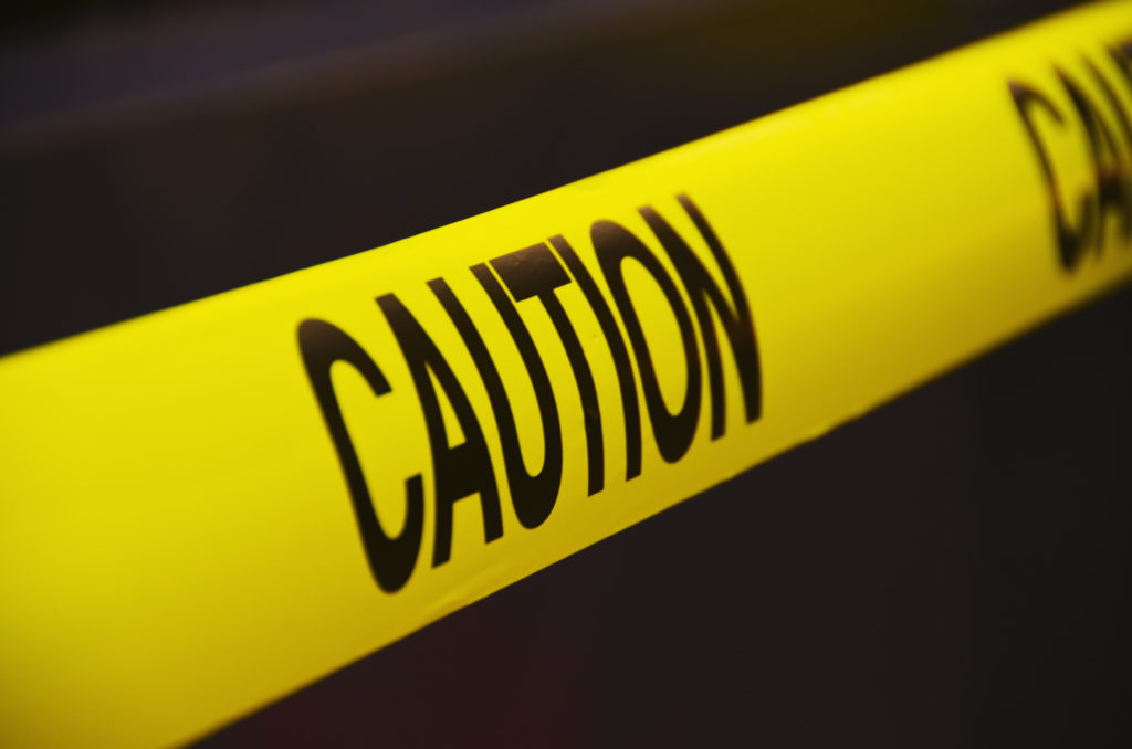 Caution police tape