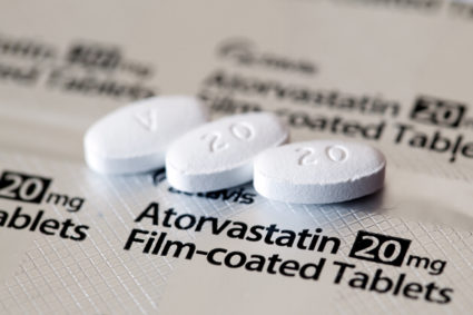 Three Atorvastatin Tablets Close-up
